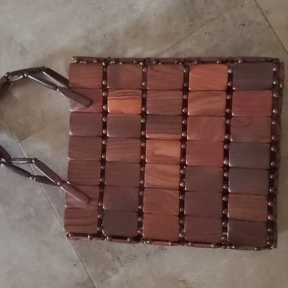 Vintage  wooden bag - Picture 4 of 5